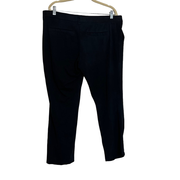 Lee Womens Straight Leg Pants Size 18P Black Mid-Rise Rayon Blend Stretch - Picture 3 of 5